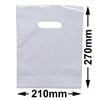 Small Plastic Carry Bag White 210 x 270 + GUSSET