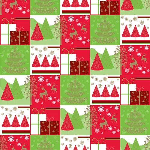 Christmas Print Wrapping Paper - dimensions