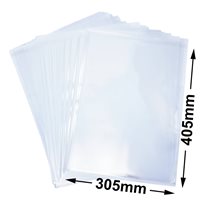 BOPP Peel & Seal Bags + Tape 405x305mm 35µm (Qty:1000)