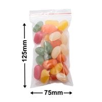 Resealable Press Seal Bags 75x125mm 50µm (Qty:1000)