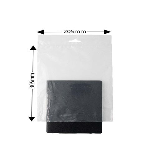 Maxigrip Bottom Loading Resealable Bags - 305x205mm 75µm (Qty:1000) - dimensions