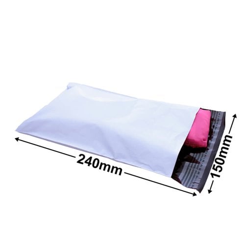 A5 White Courier Air Bags 150x240mm 100% Recycled (Qty:100) - dimensions