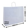 Boutique White Paper Carry Bags 450x350mm (Qty:125)