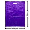 Large Purple Plastic Carry Bags 415x530mm (Qty:100)