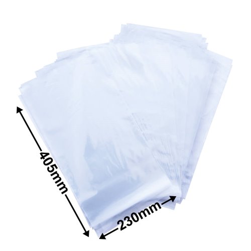 Poly Bags 230x405mm 35µm (Qty:100) - dimensions