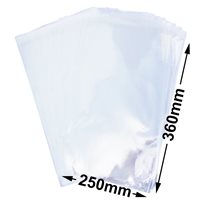 BOPP Peel & Seal Bags + Tape 360x250mm 35µm (Qty:1000)