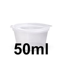 50ml sauce cup with hinged lid