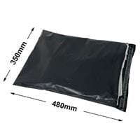 Black Courier Air Bags 350x480mm 100% Recycled (Qty:100)
