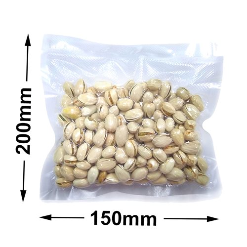 Premium Embossed Vacuum Sealer Bags 200 x 150mm 85µm - dimensions