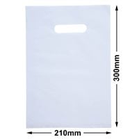 Small Plastic Carry Bag White 210 x 300