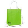 Lime Green Paper Carry Bags 170x200mm (Qty:50)