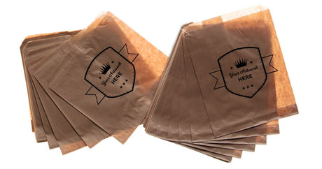 1 Colour 2 Sides Printed Flat Brown Paper Bags