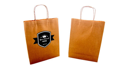 2 Colours 1 Side Brown Paper Bags