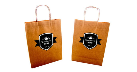 2 Colours 2 Sides Brown Paper Bags