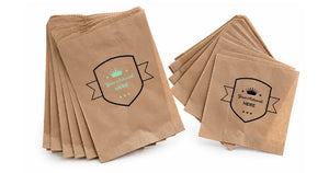 Brown Flat Paper Bags - Printed