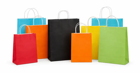 Coloured Paper Bags with Twist Handles