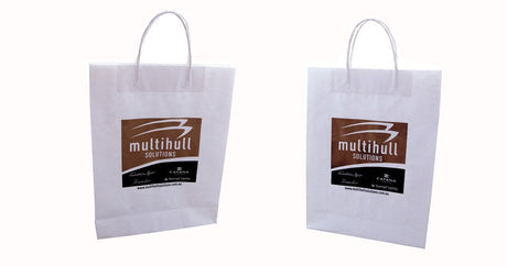 2 Colours 2 Sides White Paper Bags