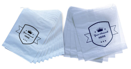 1 Colour 2 Sides Printed Flat White Paper Bags
