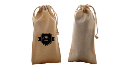 1 Colour 1 Side Calico Drawstring Bag