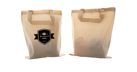 1 Colour 1 Side 2 Handle Calico Bags