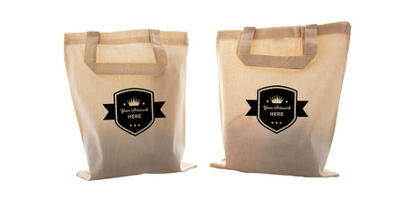 1 Colour 2 Side 2 Handle Calico Bags