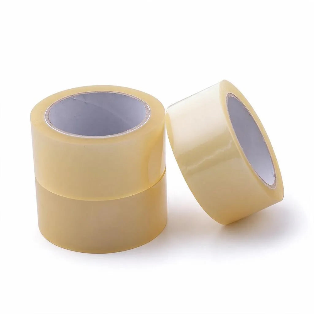 packaging tape acrylic 48mm clear economy, front view