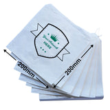Extra small printed flat white paper bags - Square 205mm x 200mm 2 Colours 2 Sides