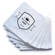 small printed flat white paper bags - square 240mm x 240mm 1 colour 2 sides, front view