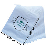 Medium Printed Flat White Paper Bags - Square 300mm x 275mm 2 Colours 1 Side