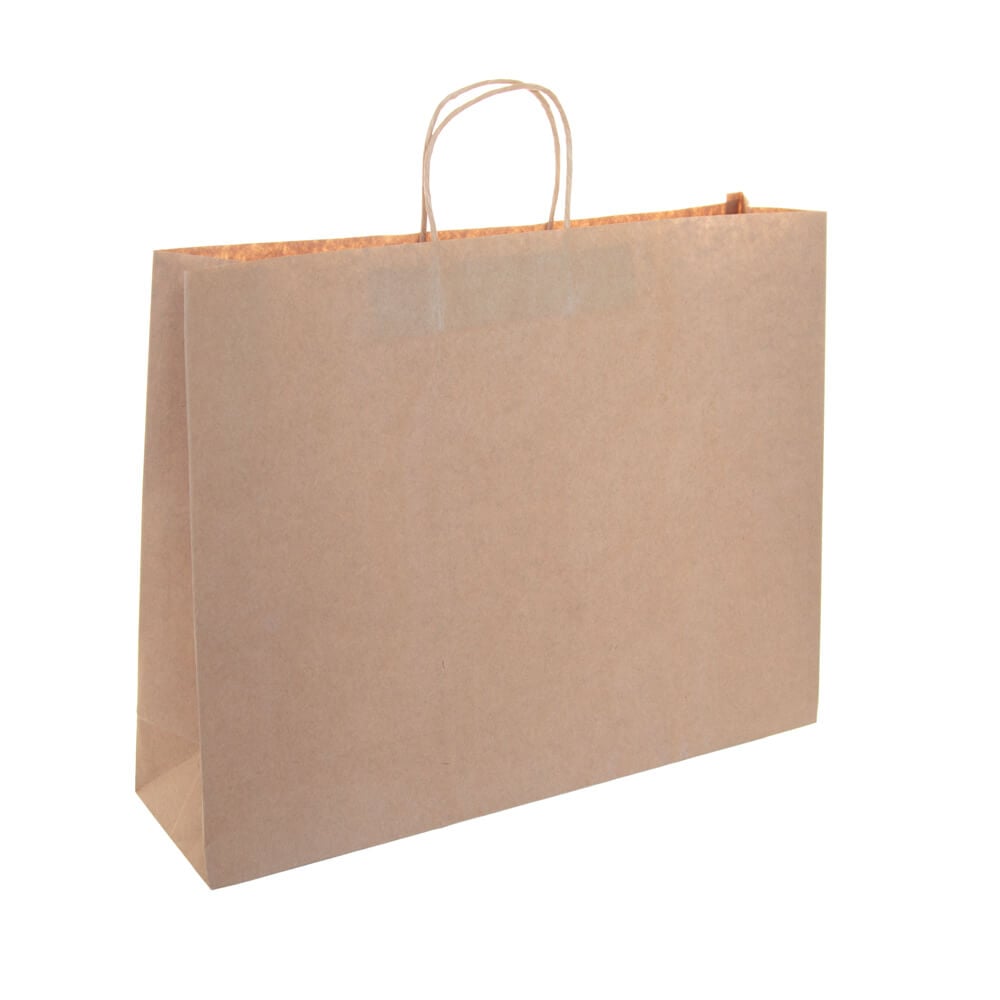 Boutique Brown Paper Carry Bags 440x350mm (Qty:125)