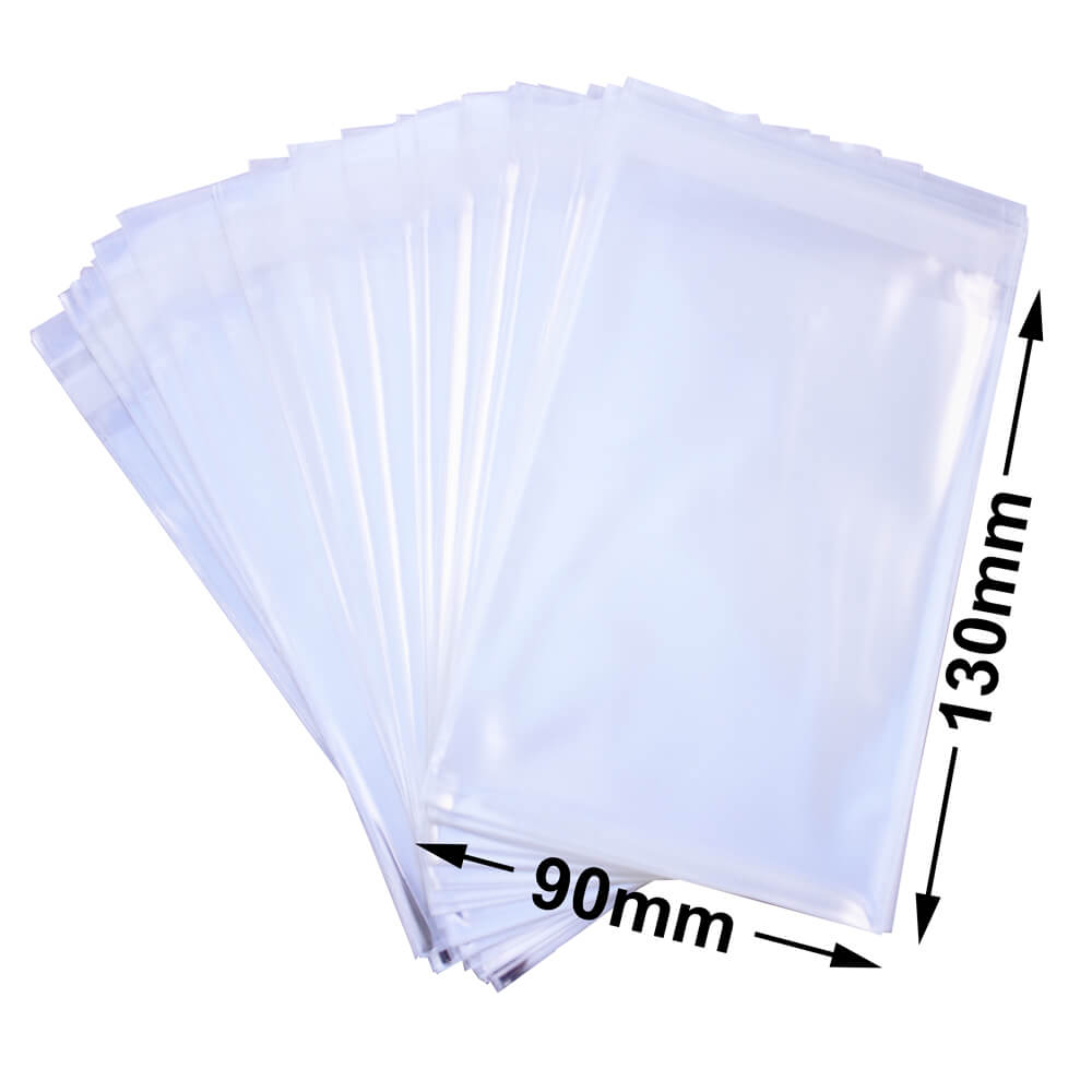 BOPP Peel & Seal Bags + Tape 130x90mm 35µm (Qty:1000)
