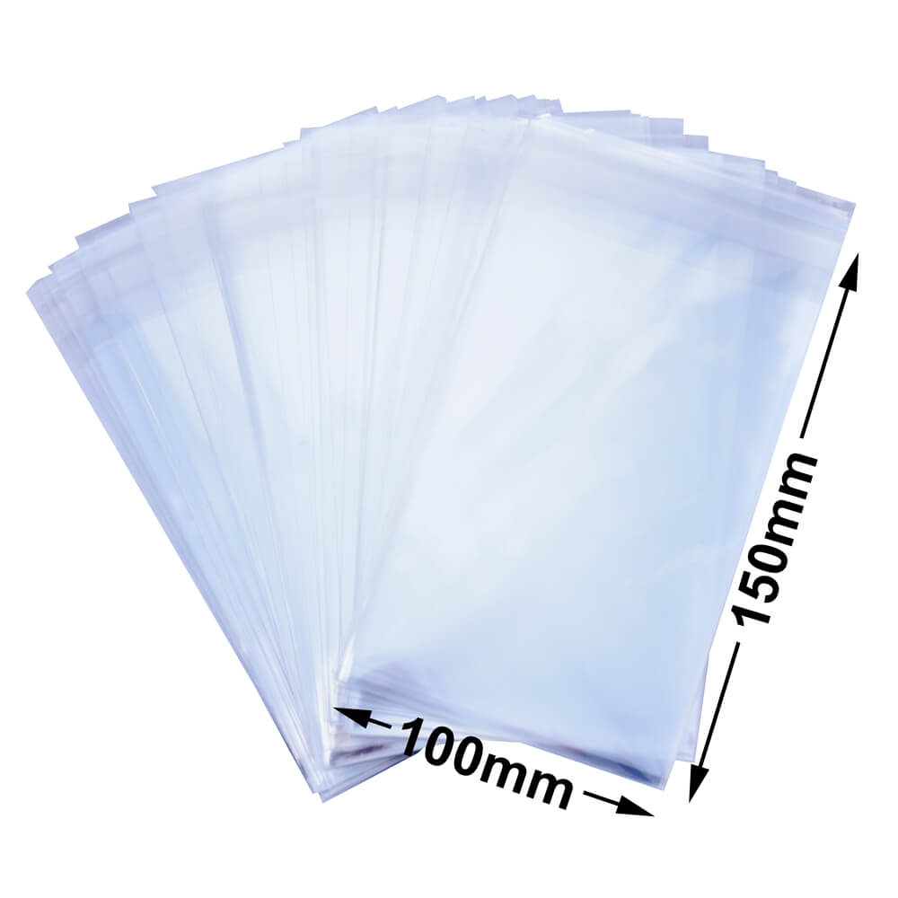 BOPP Peel & Seal Bags + Tape 150x100mm 35µm (Qty:1000)