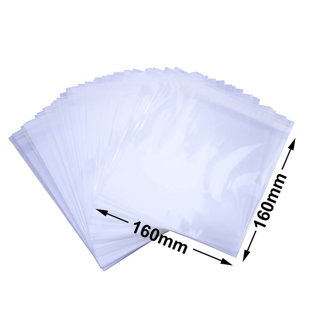 BOPP Peel & Seal Bags + Tape 160x160mm 35µm (Qty:1000)