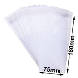 BOPP Peel & Seal Bags + Tape 180x75mm 35µm (Qty:2000)