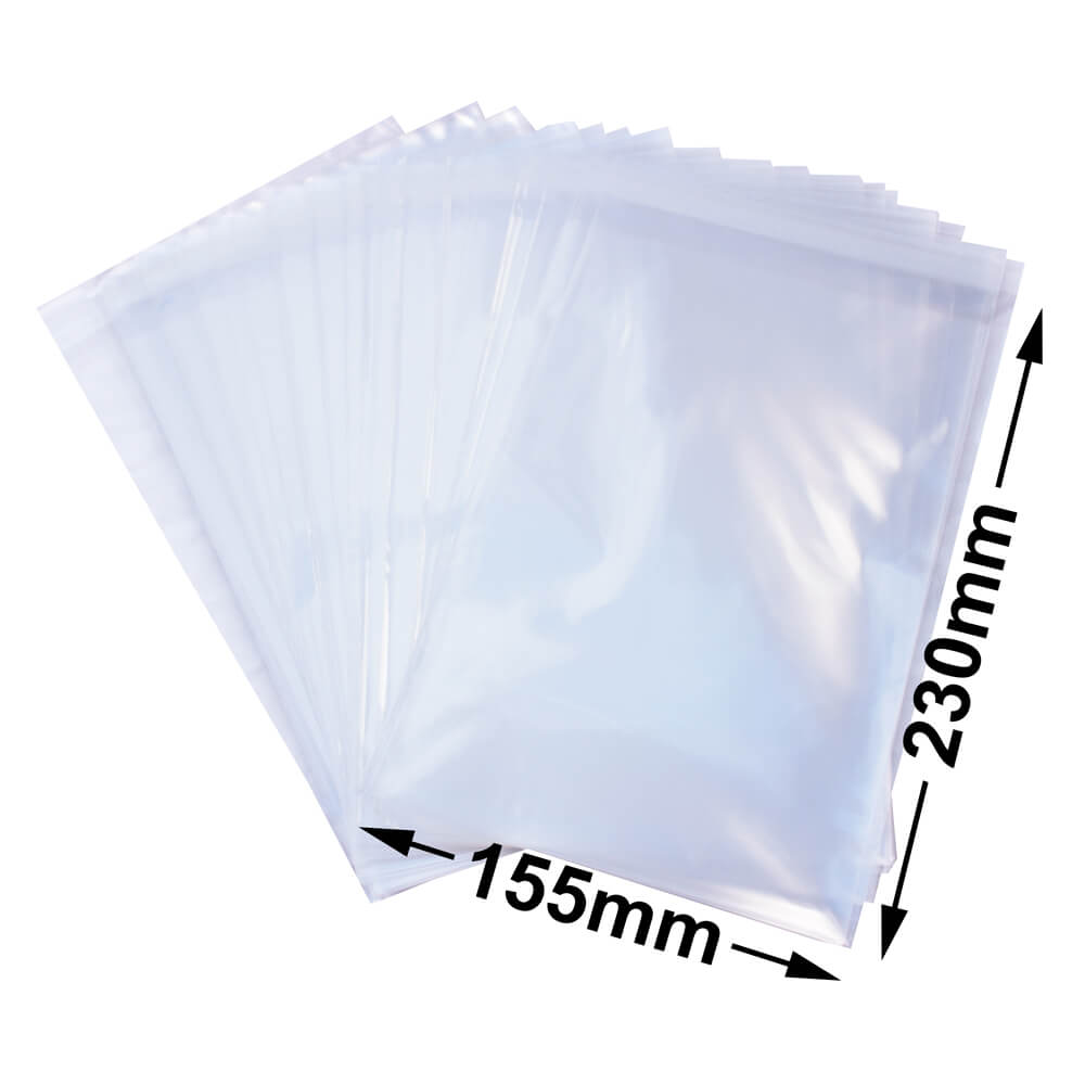 BOPP Peel & Seal Bags + Tape 230x155mm 35µm (Qty:1000)