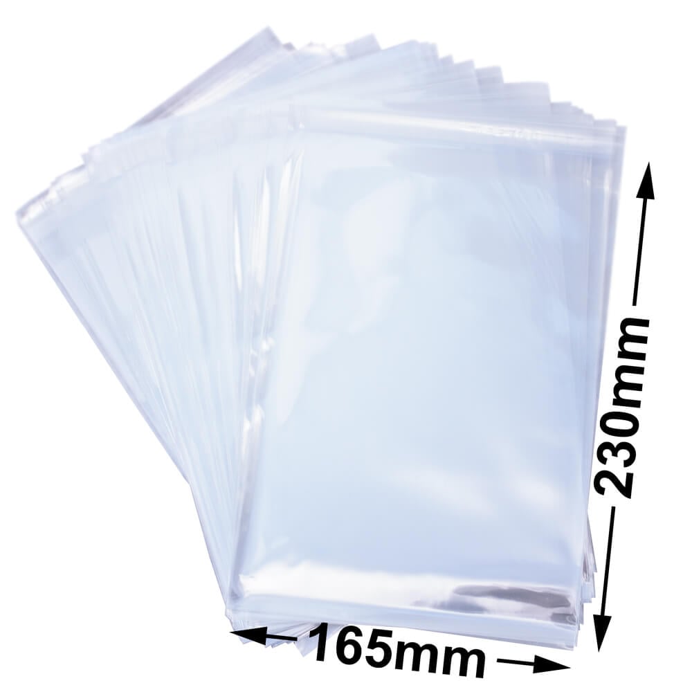 BOPP Peel & Seal Bags + Tape 230x165mm 35µm (Qty:1000)