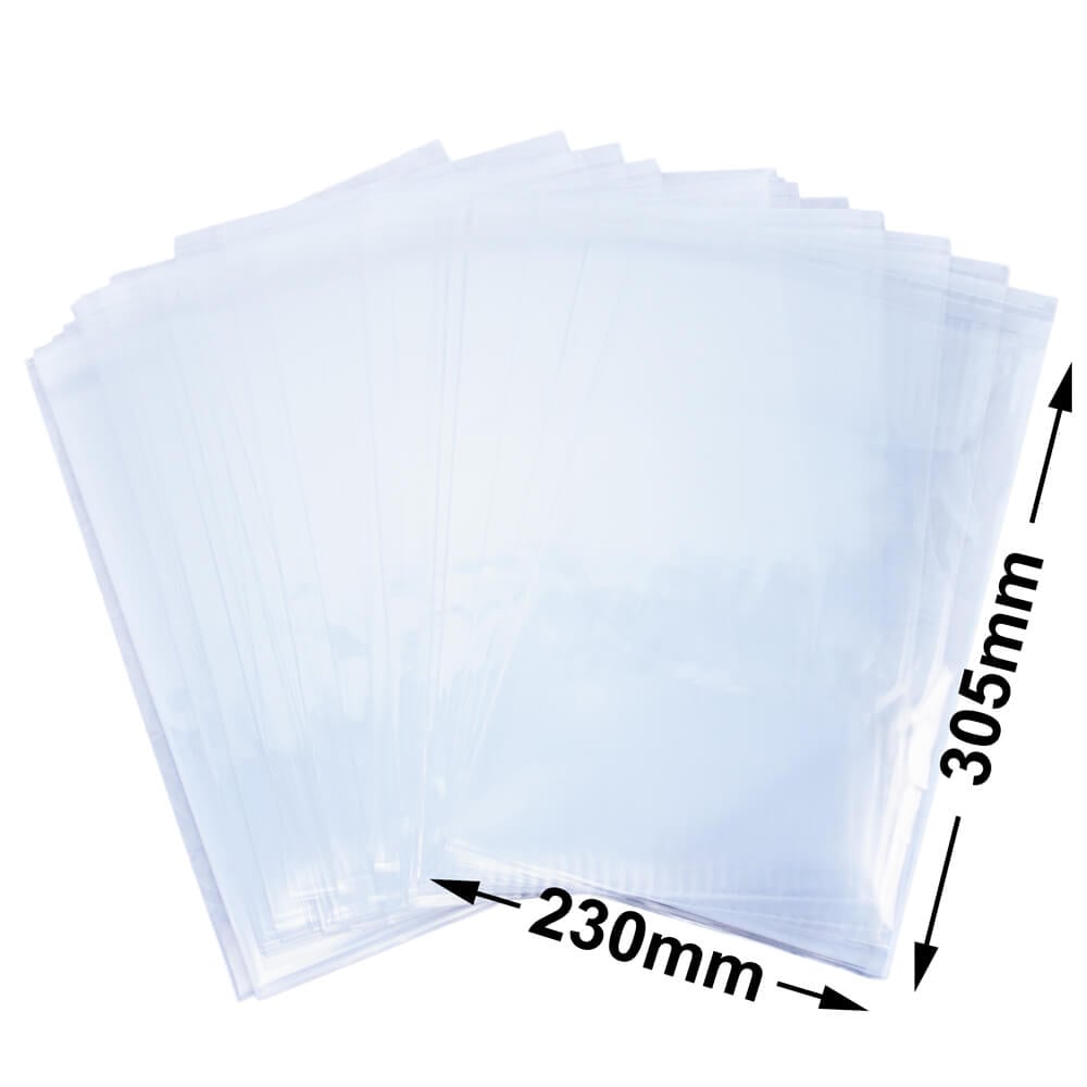 BOPP Peel & Seal Bags + Tape 305x230mm 35µm (Qty:1000)