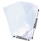 BOPP Peel & Seal Bags + Tape 360x250mm 35µm (Qty:1000)