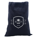 Custom Printed Black Calico Bag with Two Handles 1 Colour 2 Sides 380x300mm