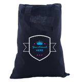 Custom Printed Black Calico Bag with Two Handles 3 Colours 2 Sides 380x300mm