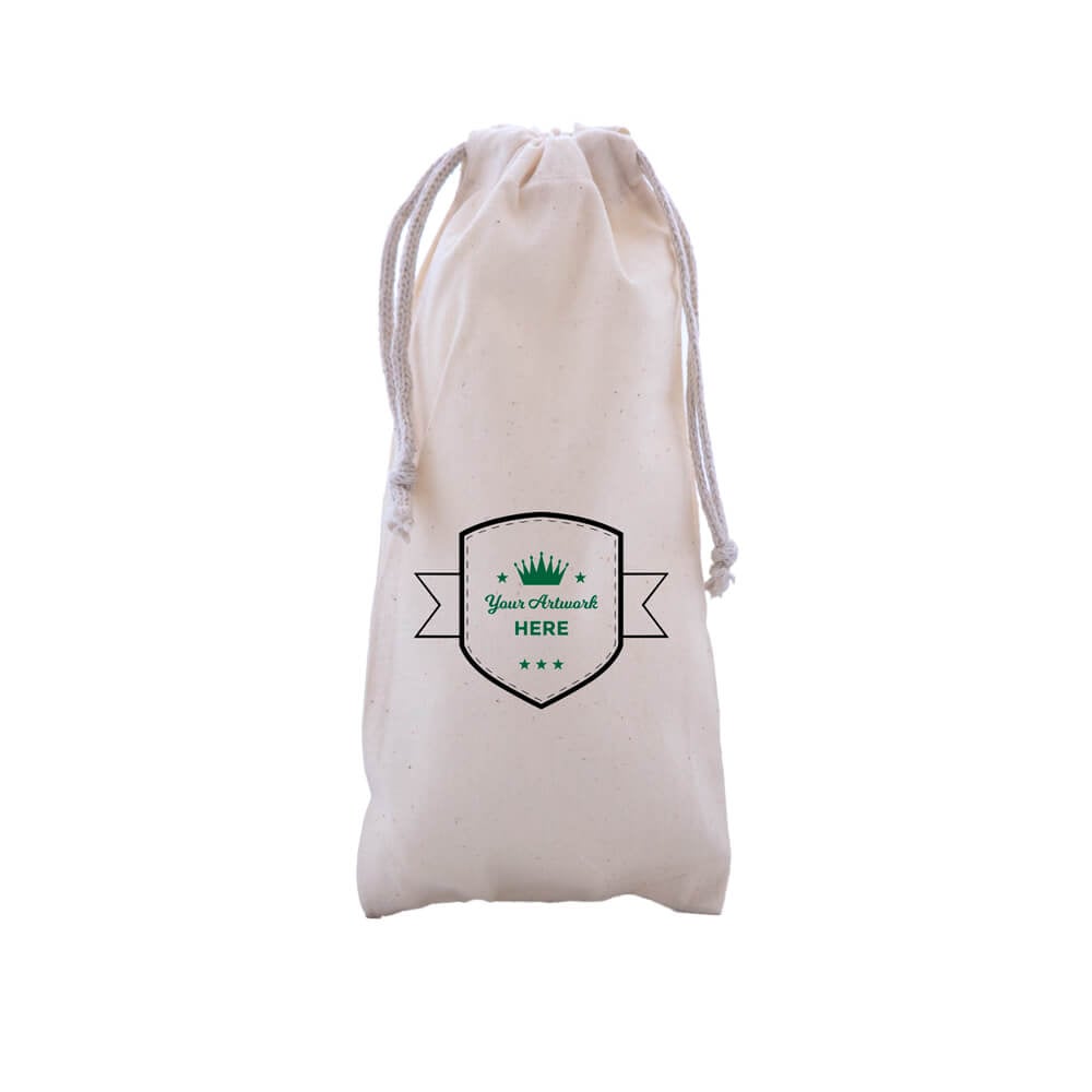 Printed Baby Calico Drawstring Bag 2 Colours 1 Side