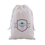 Custom Printed Calico Drawstring Bags 300x200mm 3 Colours 1 Side