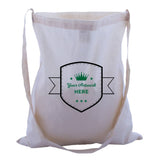 Custom Print Large Calico Shoulder Strap Bags 2 Colours 1 Side 420x380mm