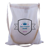 Custom Print Large Calico Shoulder Strap Bags 3 Colours 1 Side 420x380mm