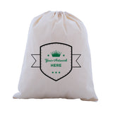 Custom Printed Calico Drawstring Bags 2 Colours 2 Sides 600x500mm