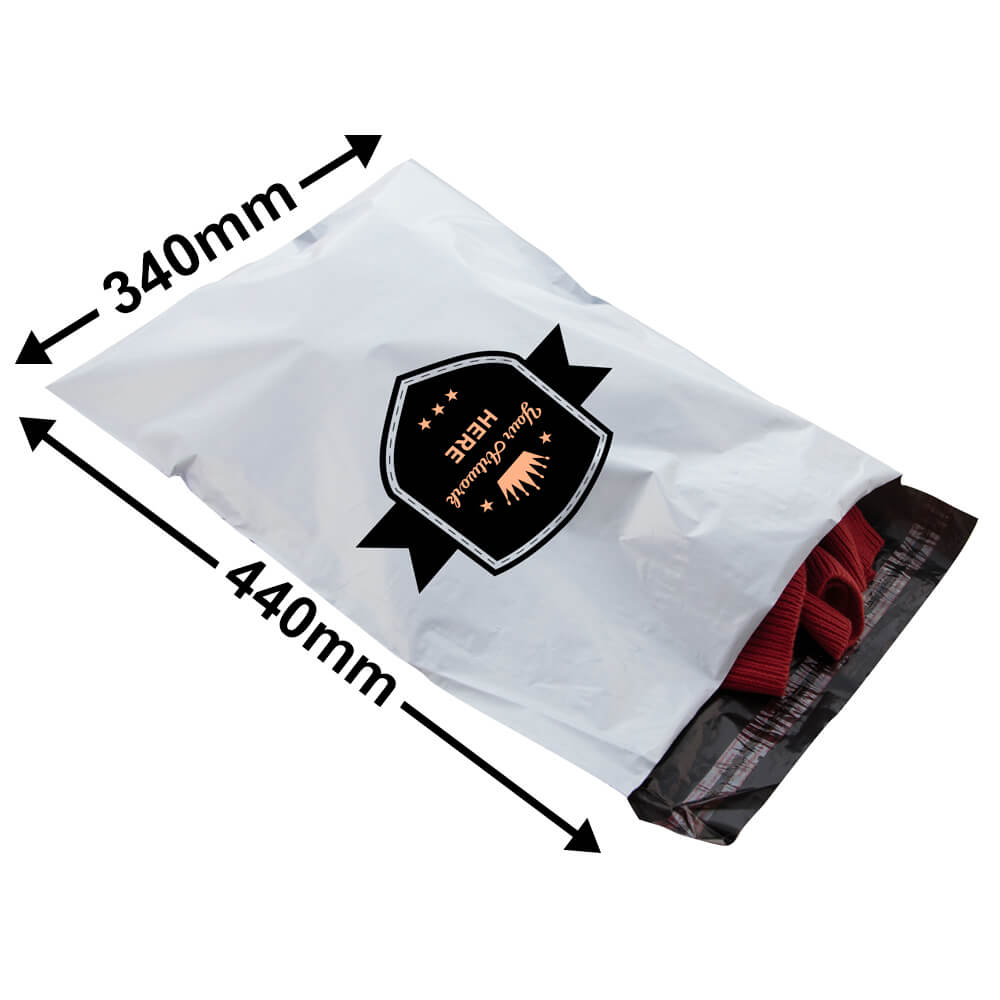 Custom Printed Tamper Proof Courier Bags 440x340mm 2 Colours 1 Side