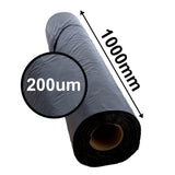 Builders Film Centrefold Roll - Black - 200µm - 1m opening to 2m