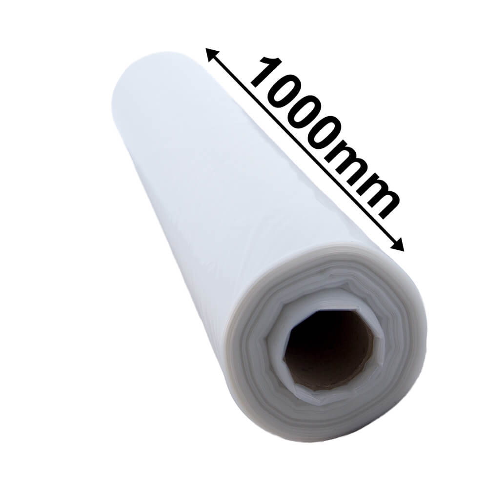 Centrefold Plastic Roll Clear - 100µm - 1m opening to 2m