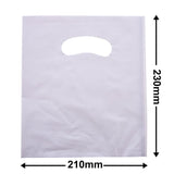 Extra-Small White Plastic Carry Bags 210x230mm (Qty:100)