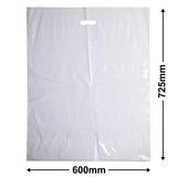 XXL White Plastic Carry Bags 600x725mm (Qty:100)